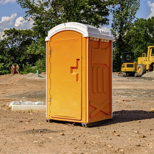 how often are the portable restrooms cleaned and serviced during a rental period in Nuckolls County NE